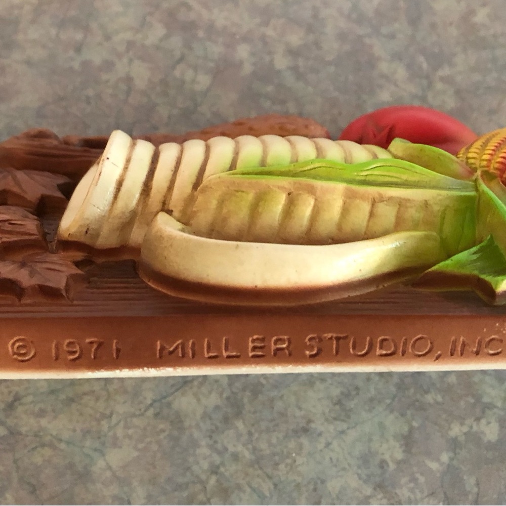 70's Miller Studios Kitchen Chalkware - 70's Kitchen - 3D Wall Plaque - Veggies - Picture 4 of 12